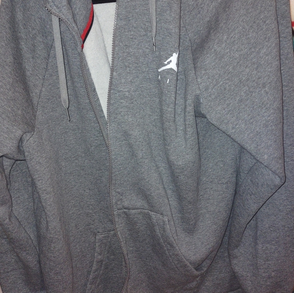 Jordan zip up sweater gray XL